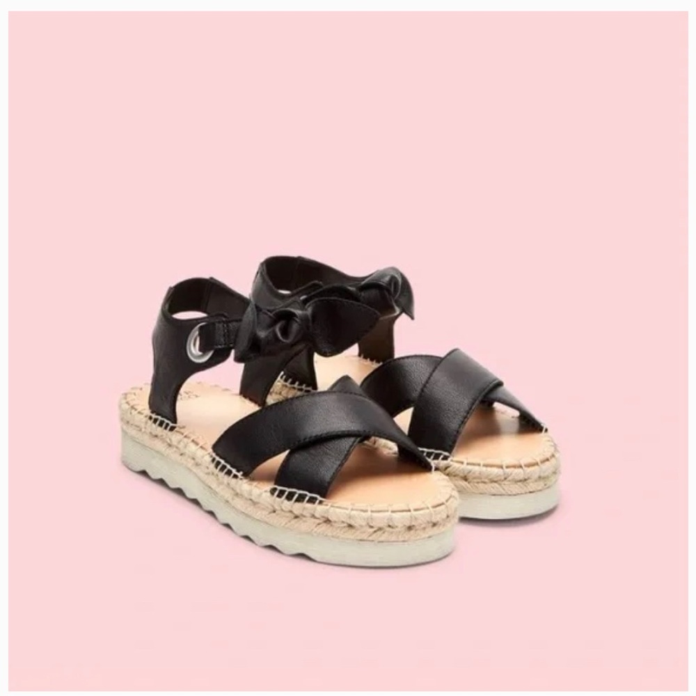 Lula Bow Sandal black 9.5 NIB